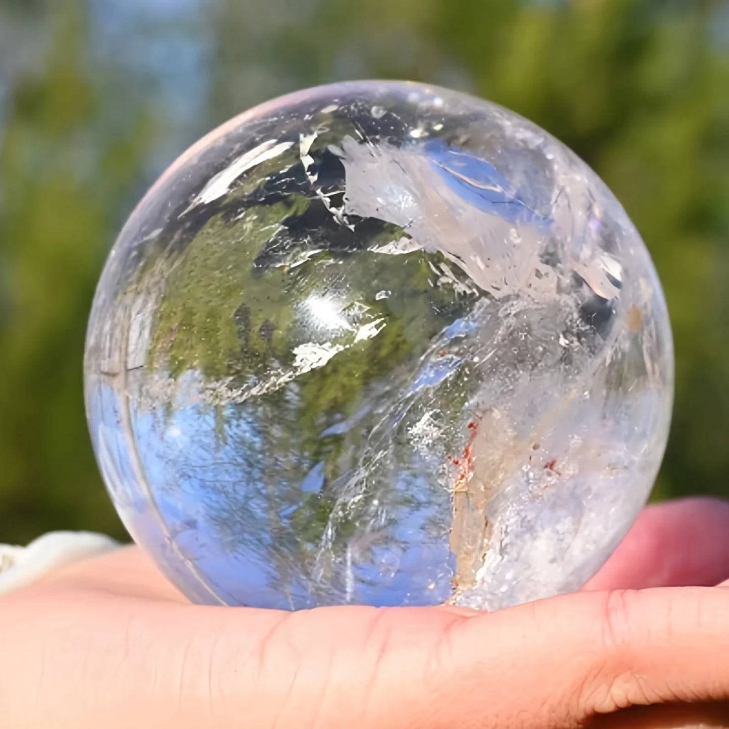CrystalHola Quartz Sphere Polished Crystal Ball Home Decor Gift