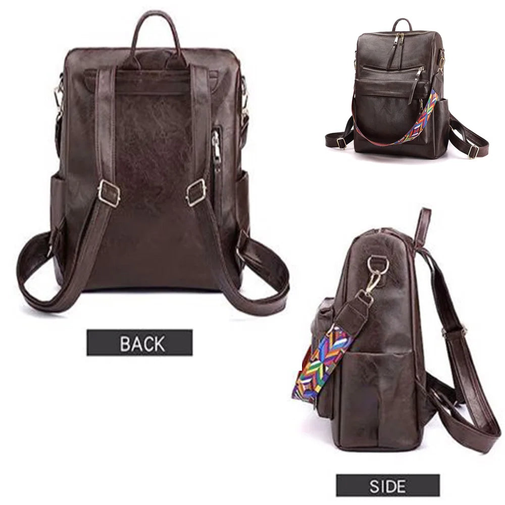 NONECN Women Backpack Purse Fashion School Bag Multipurpose Satchel