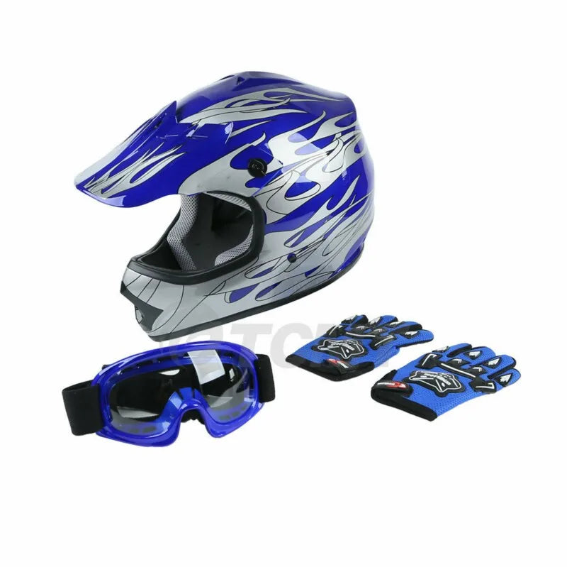 TCMT Kids Full Face Motorcycle Helmet For Youth Offroad ATV