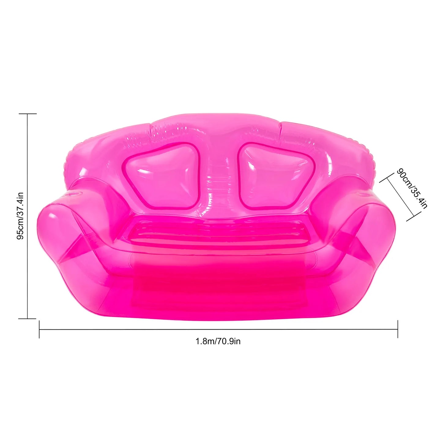 Bymaocar Inflatable Sofa Seat PVC Outdoor Lounge 3-Valve