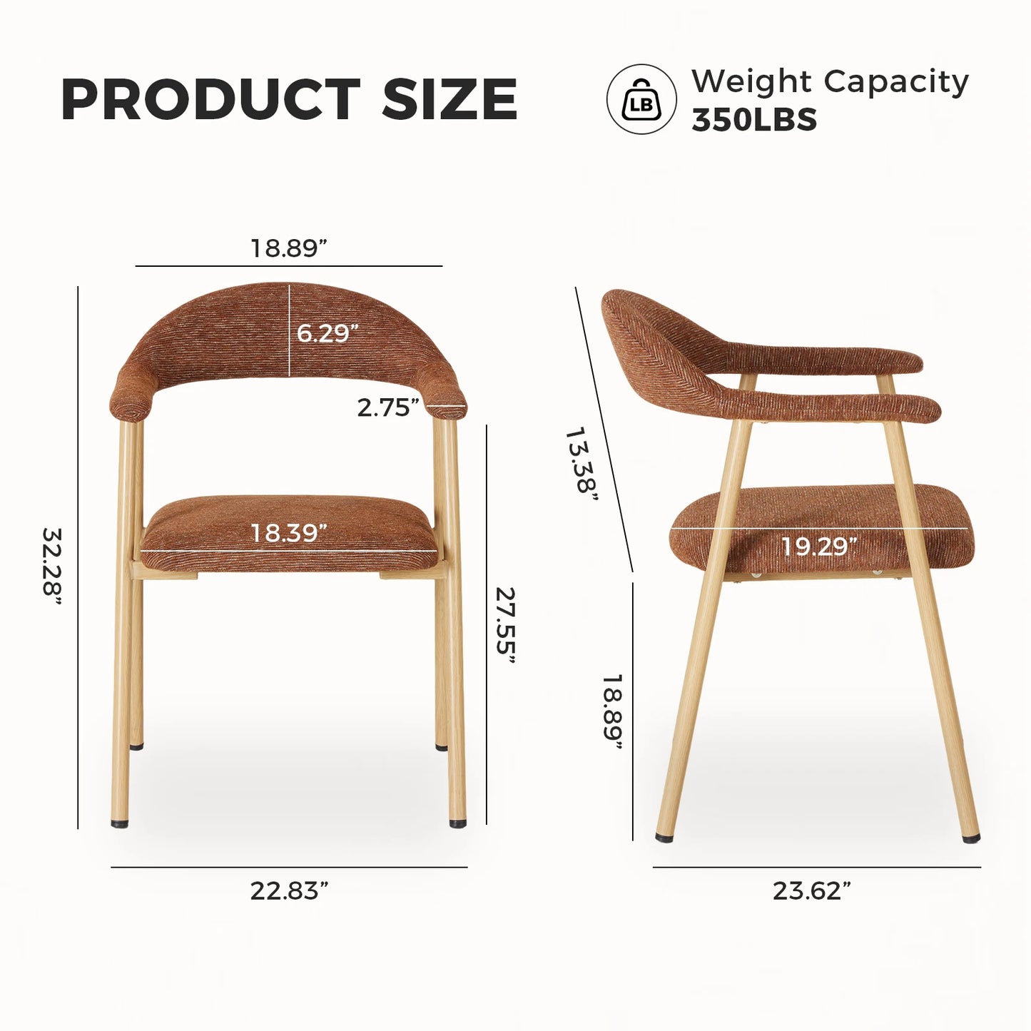 MCQ Ergonomic Office Chair Set With Curved Fabric Backrest
