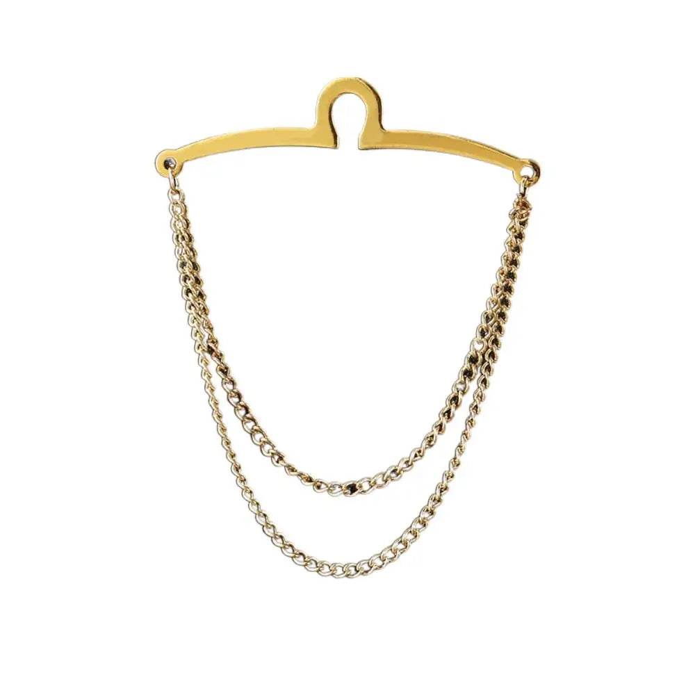 Stainless Steel U-Shaped Tie Clip And Shirt Chain Buckle