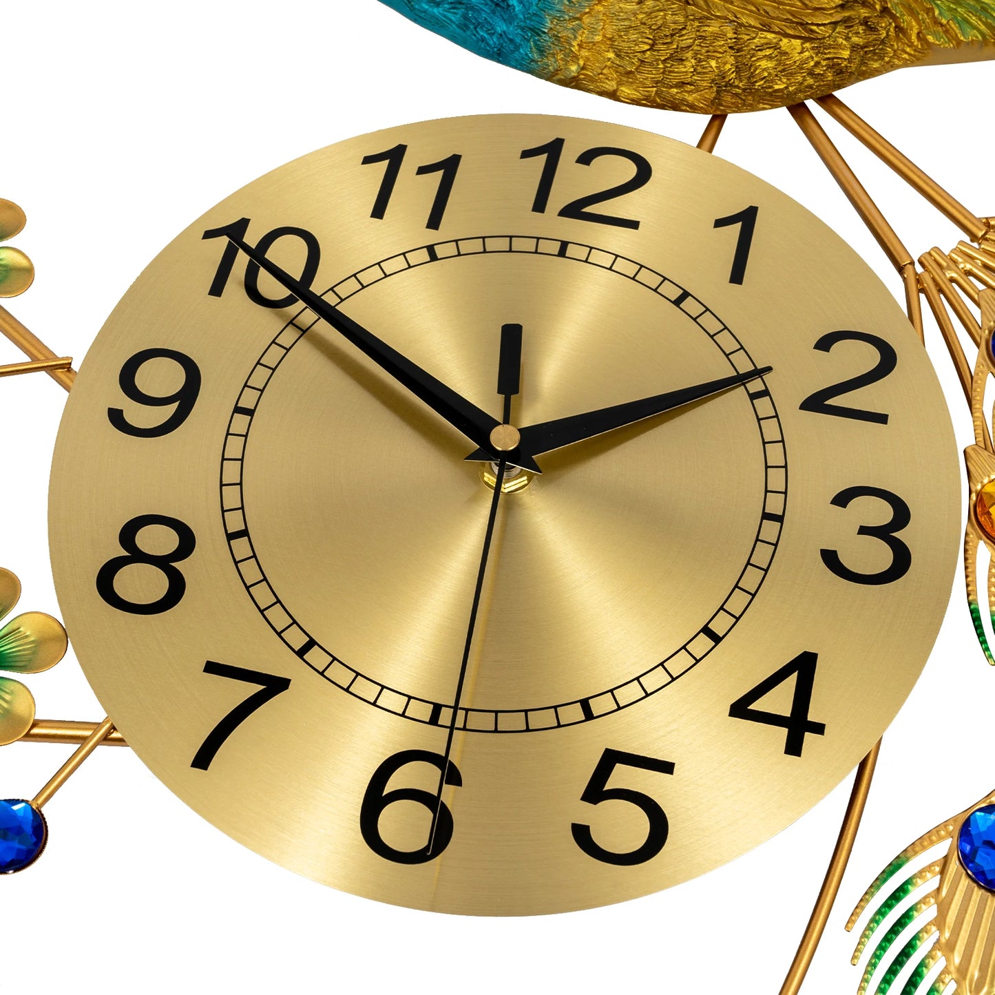 Peacock Digital Wall Clock Modern Art Decor For Living Rooms