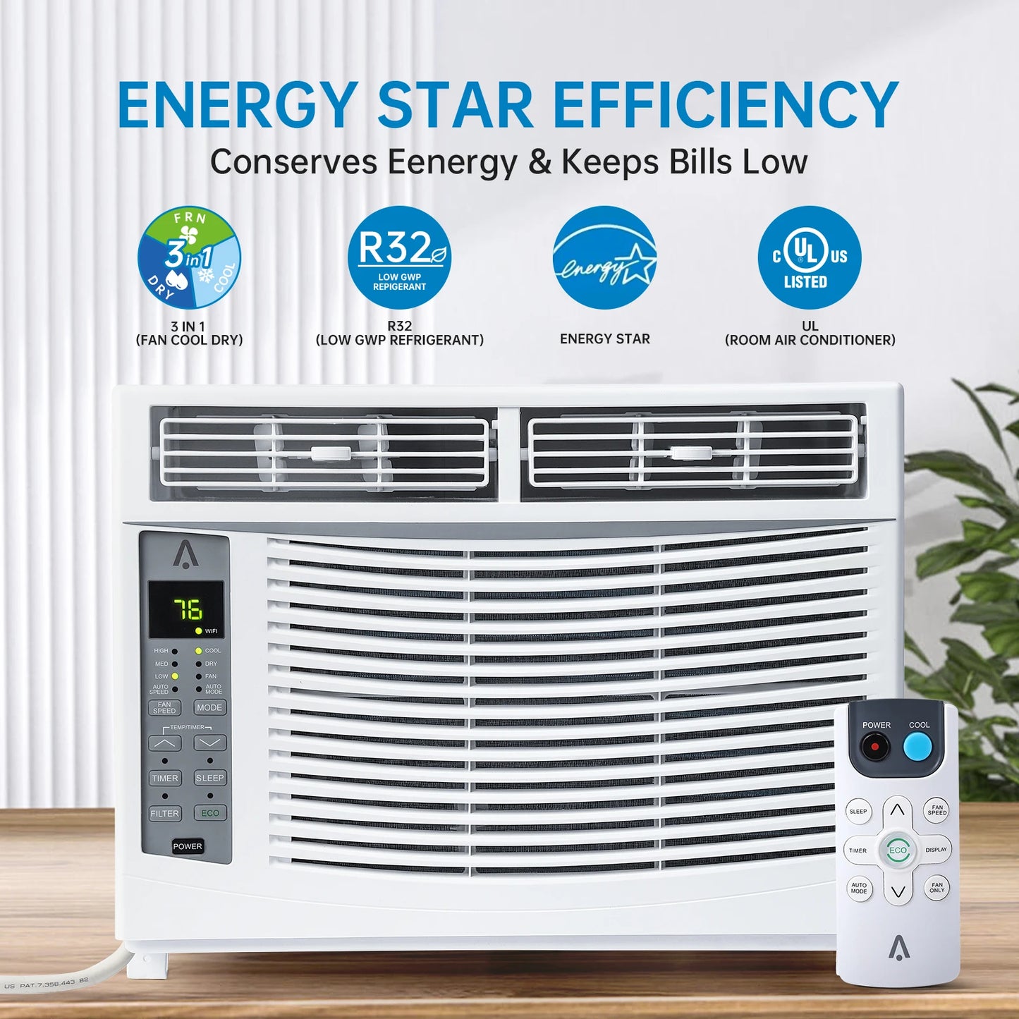 Acekool 6000 BTU Window Air Conditioner With Remote App Control