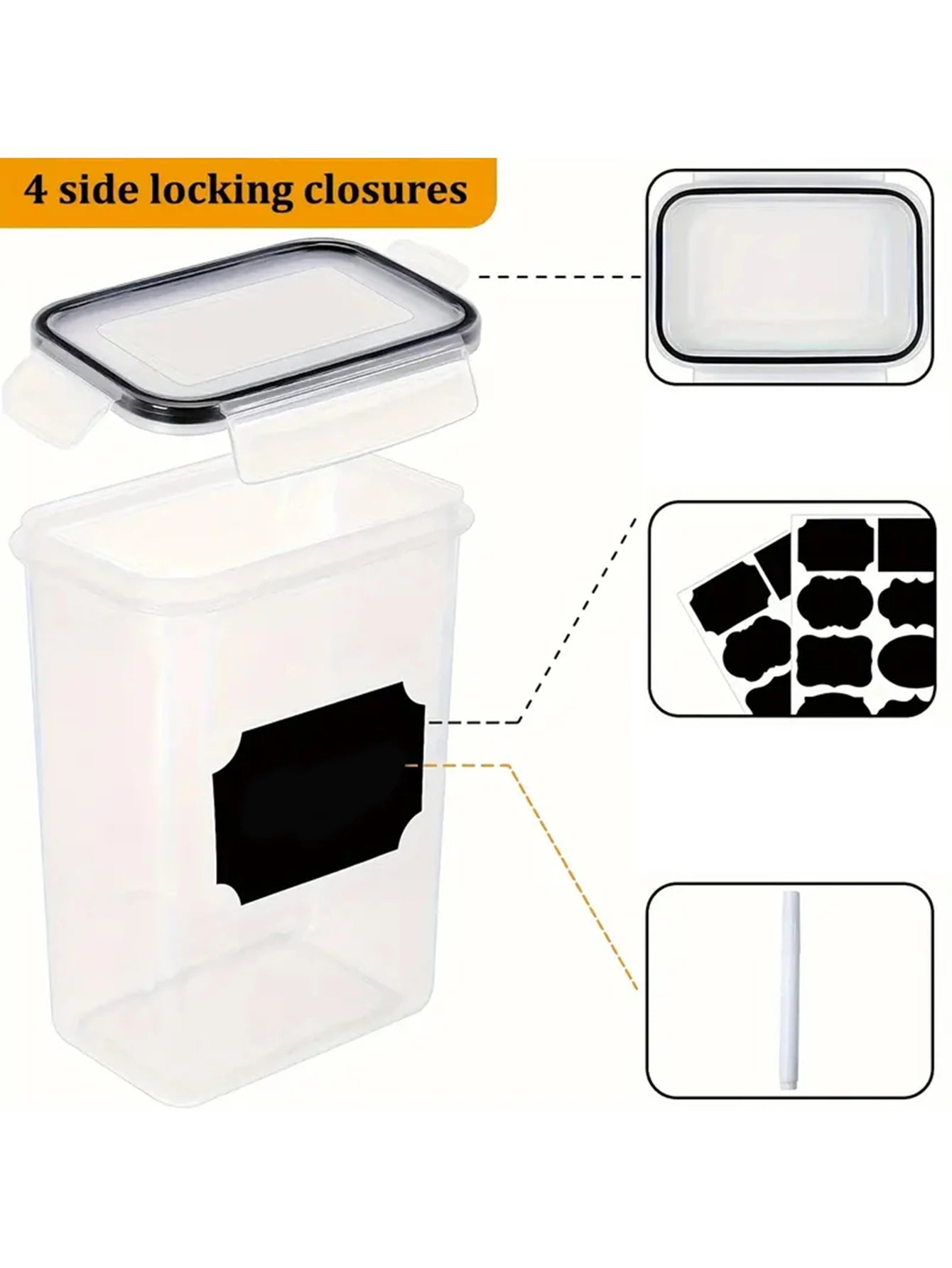 24-Piece Airtight Food Storage Containers With Labels For Spices