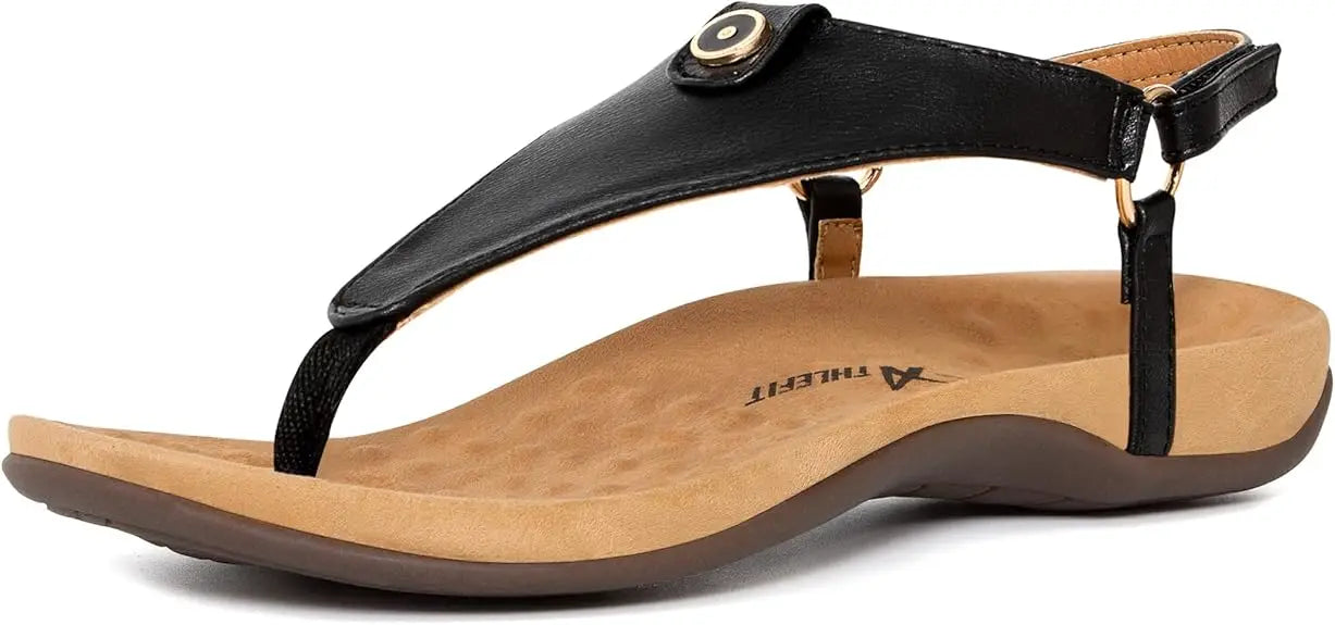 Womens Orthopedic T Strap Sandals With Arch Support