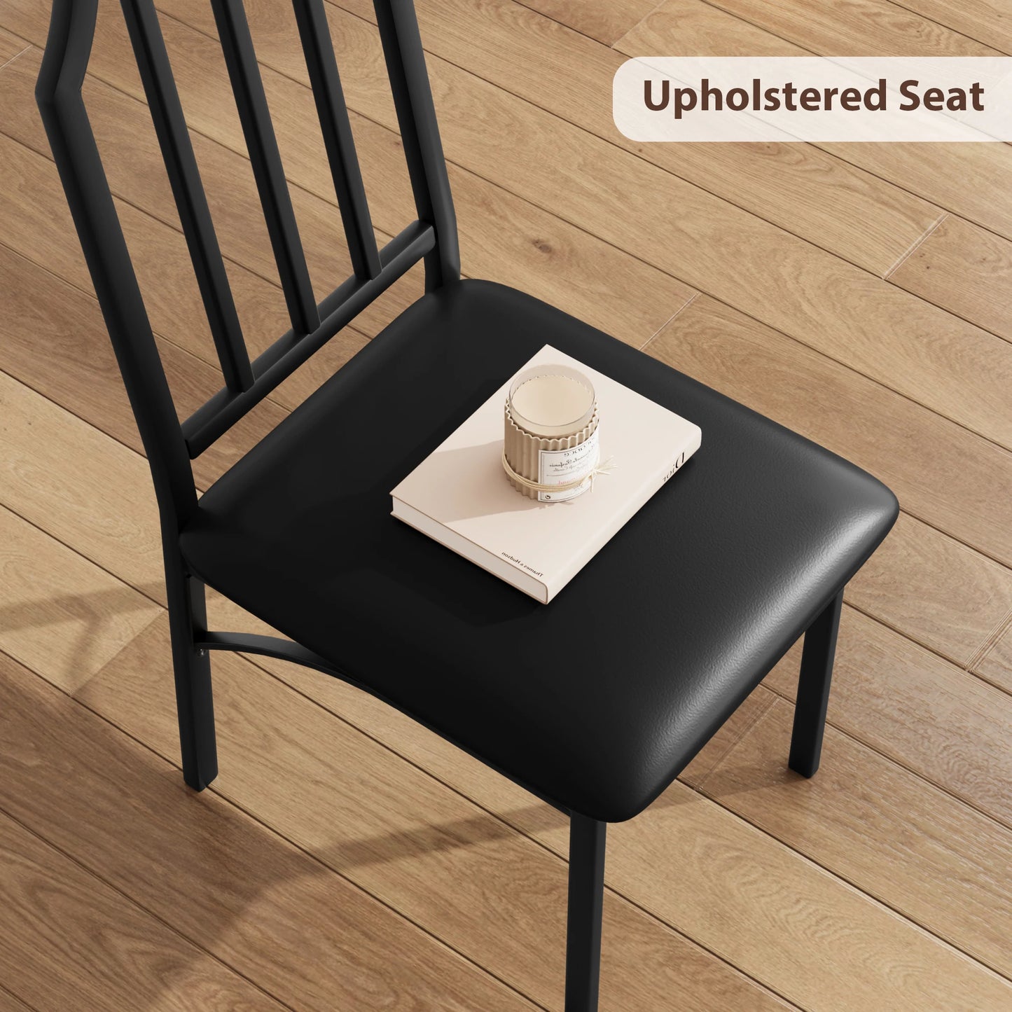 HiMISS Dining Table Set for 2 with PU Cushioned Chairs
