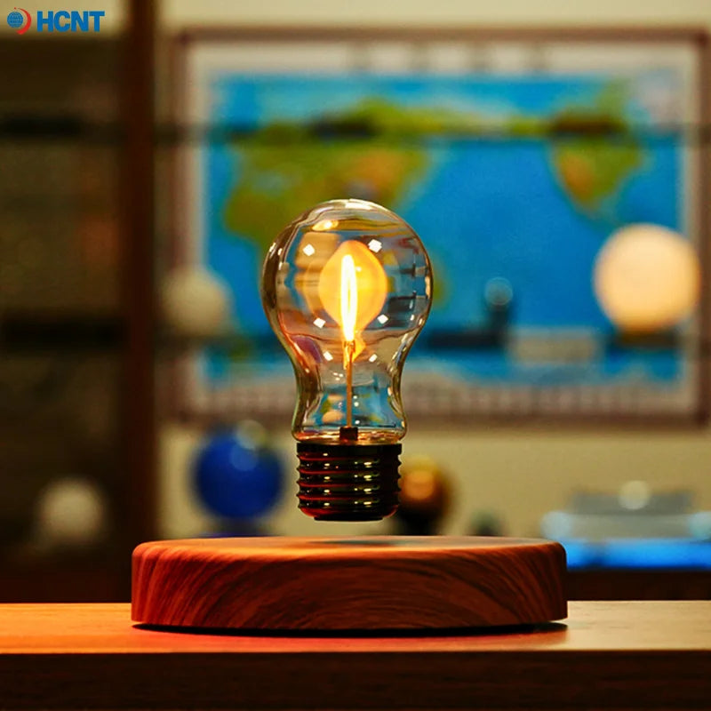 HCNT Levitating Bulb Lamp Magnetic Floating Desk Light Night Rotating
