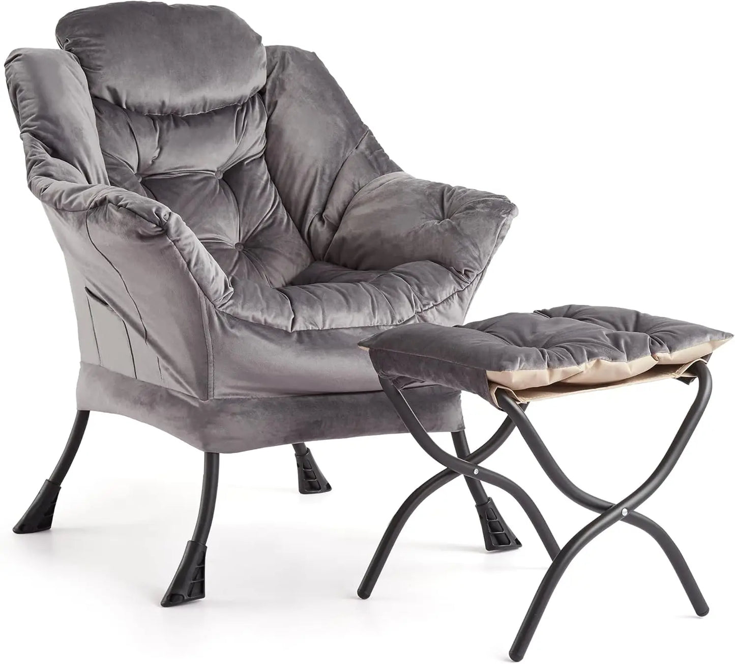 HiMISS Lazy Chair With Folding Footrest Armchair