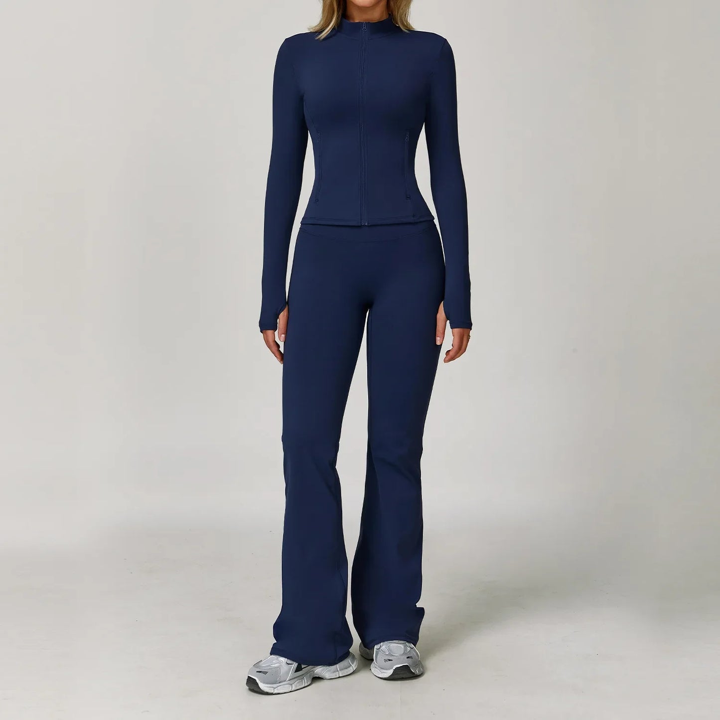 NONECN Womens Yoga Set 2 Piece Sportswear With High Waist Leggings