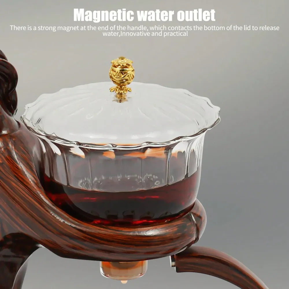 XMSJ Teapot Set Glass Tea Service Dancing Figure Design