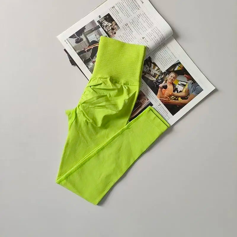 Seamless High Waist Yoga Pants for Running and Gym