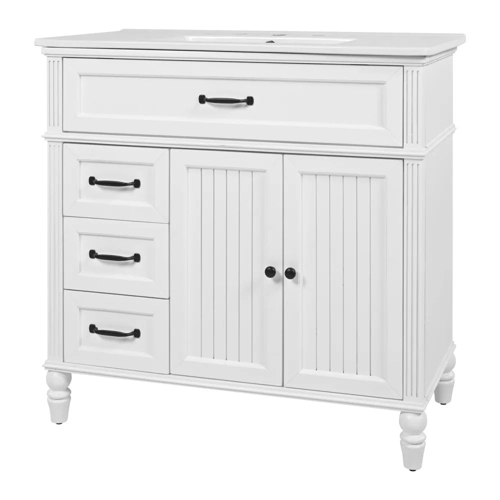 LWO Bathroom Vanity With Sink Cabinet Solid Frame MDF