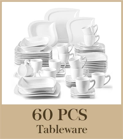 MALACASA Porcelain Dinner Set Tableware Service For Home Use