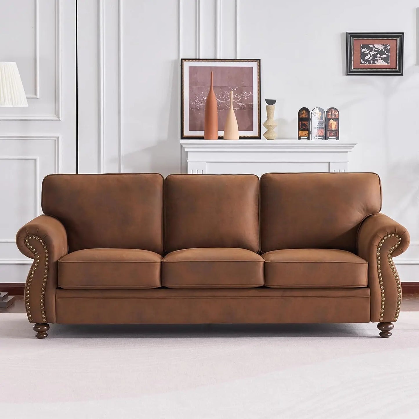Mid-Century Vintage Sofa With Removable Cover And Cushions