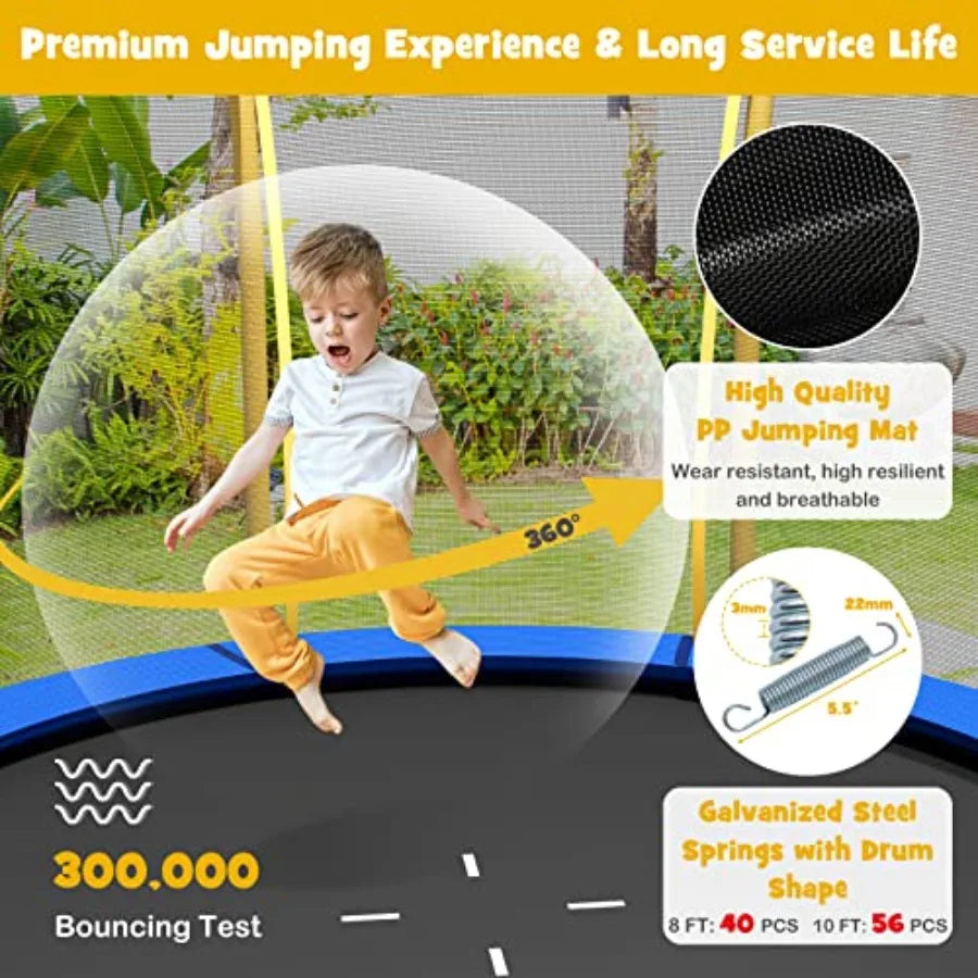 ASTM Approved Trampoline With All Round Enclosure For Outdoor Use