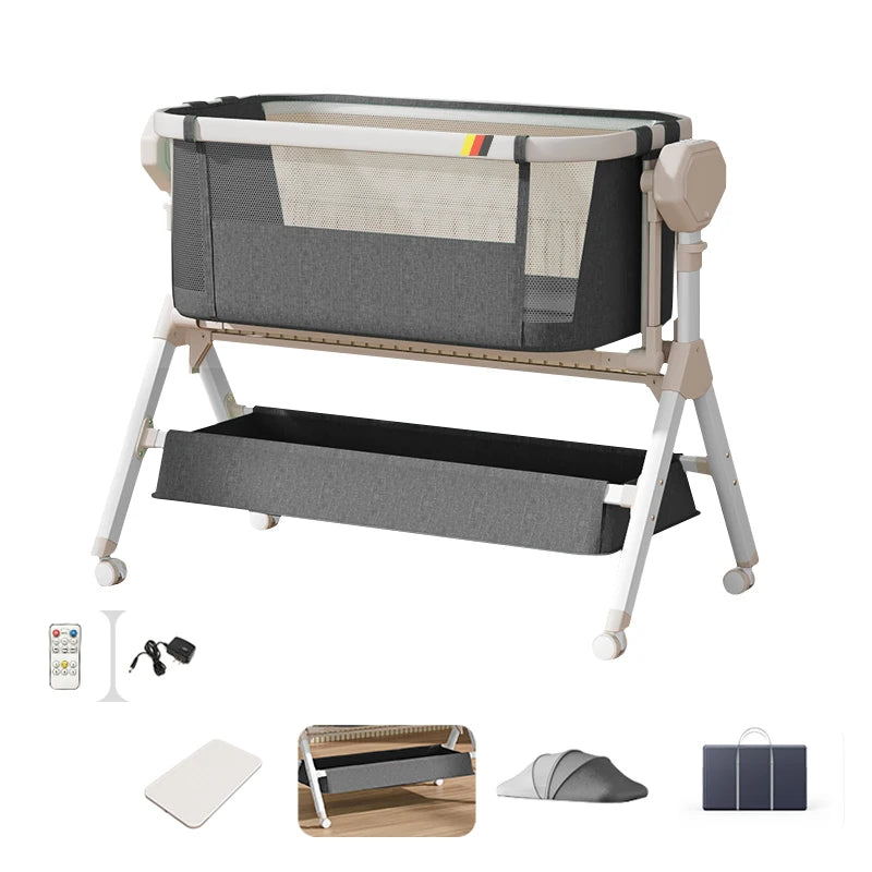 Steanny Automatic Rocking Bassinet For Newborn Bedside Sleeper With Music