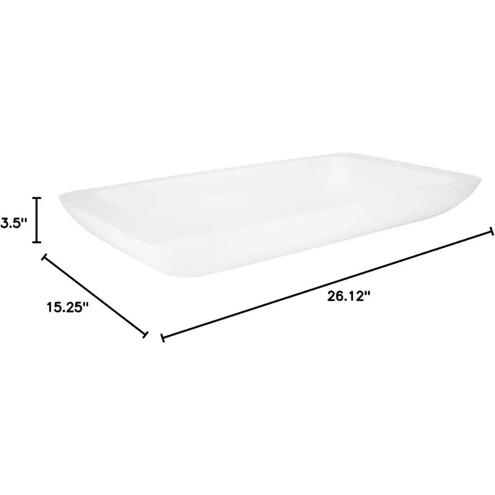 Alanna Resin Vessel Bathroom Sink Rectangular Design