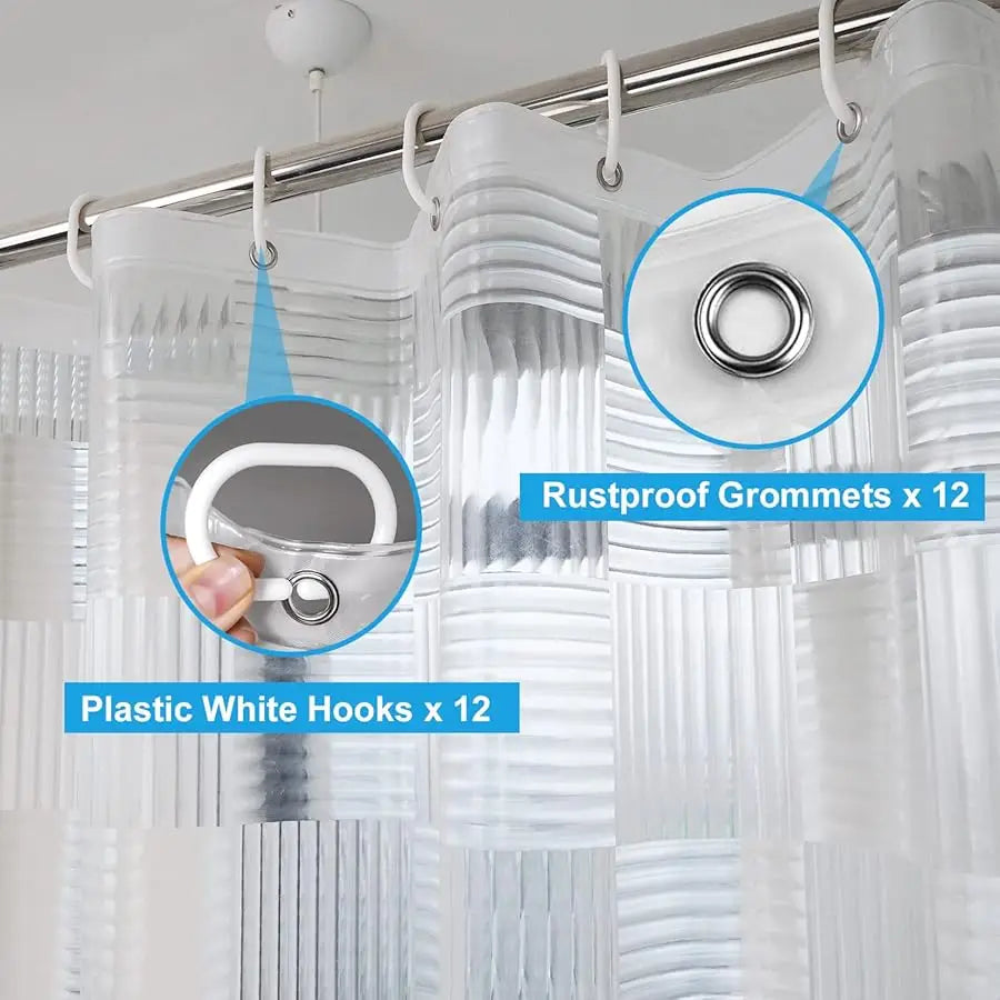 Guangdong Clear Shower Curtain Liner Heavy Duty Geometric Design