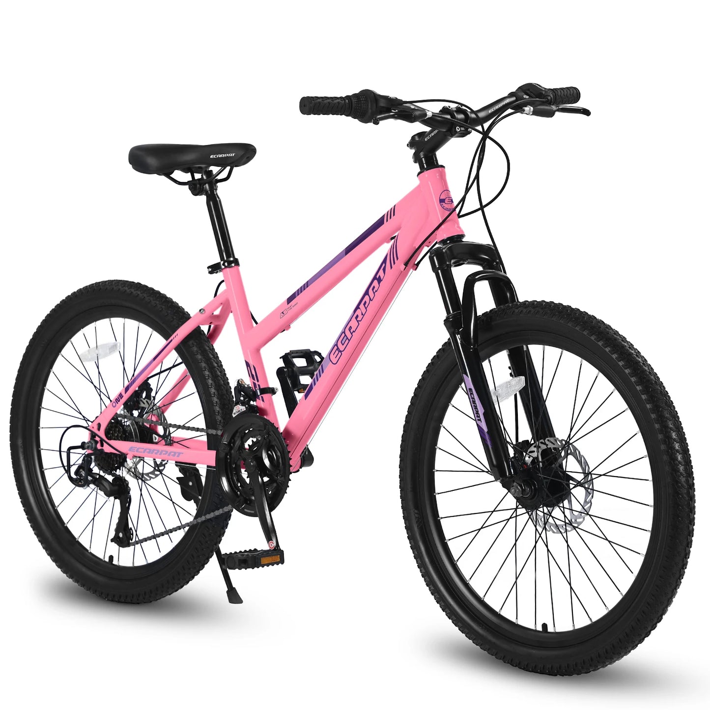 Ecarpat Women's Mountain Bike With Front Fork Suspension Disc Brakes