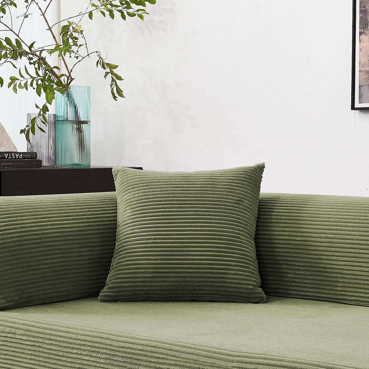 Foldable Convertible Futon Sofa Bed With L-Shaped Armrests Living Room