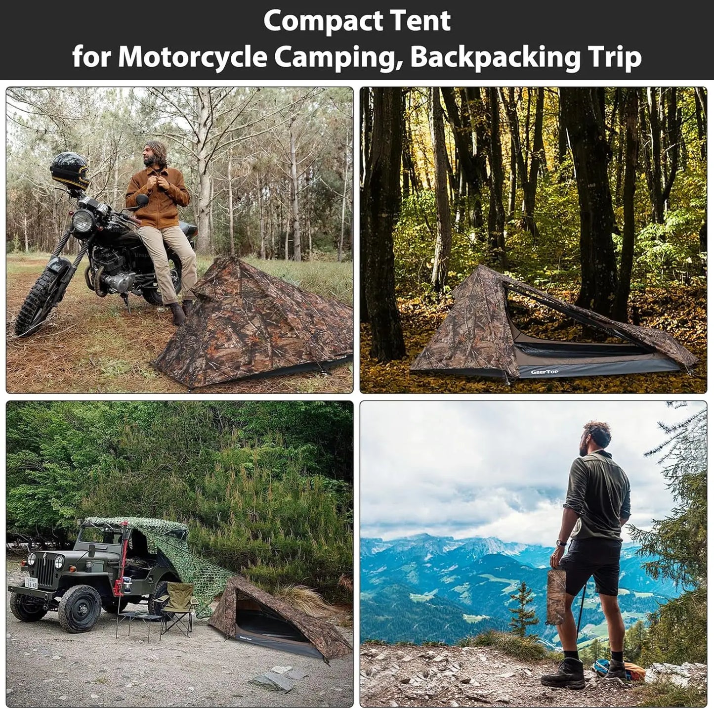 Ultralight Waterproof Single Person Bivy Tent for Camping and Hiking