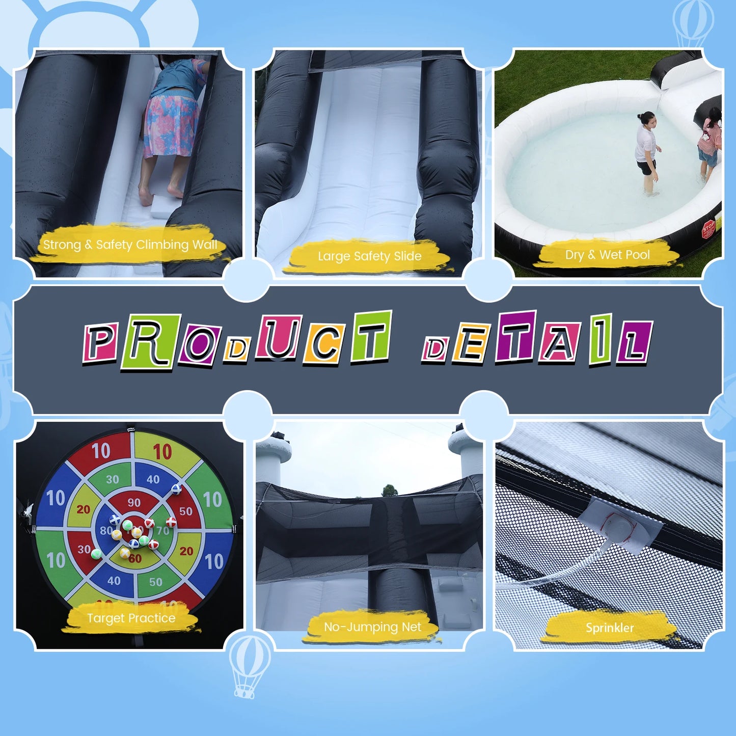 King Inflatable Water Slide With Big Pool For Kids Fun