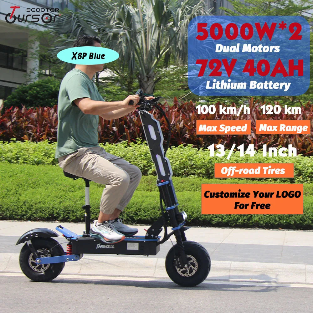 Escooter X8P 8000W 60V Off Road Electric Scooter Dual Motor