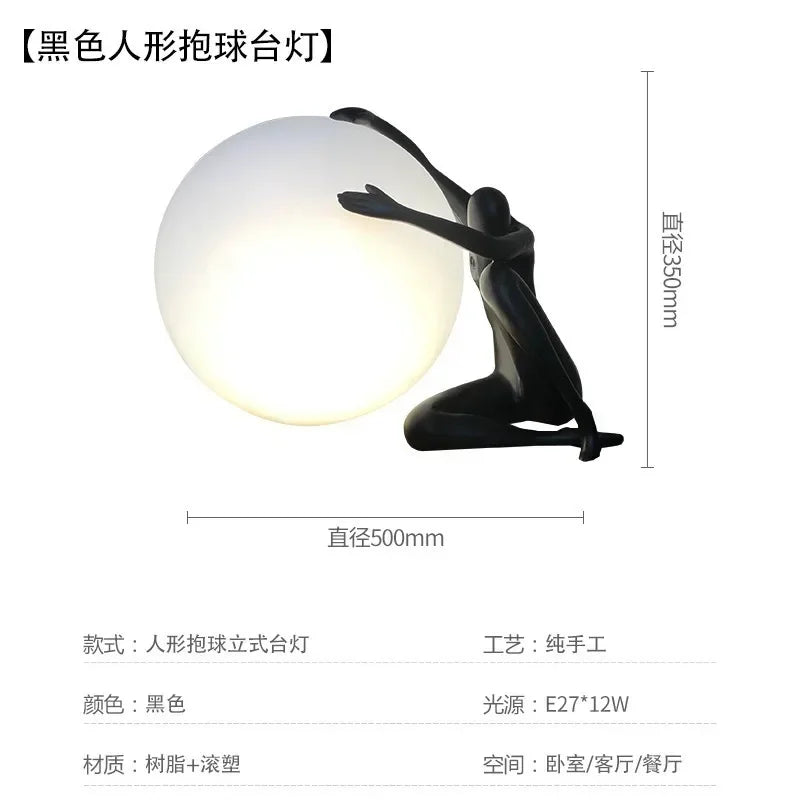 Italian Balloon Table Lamp Humanoid Design Living Room