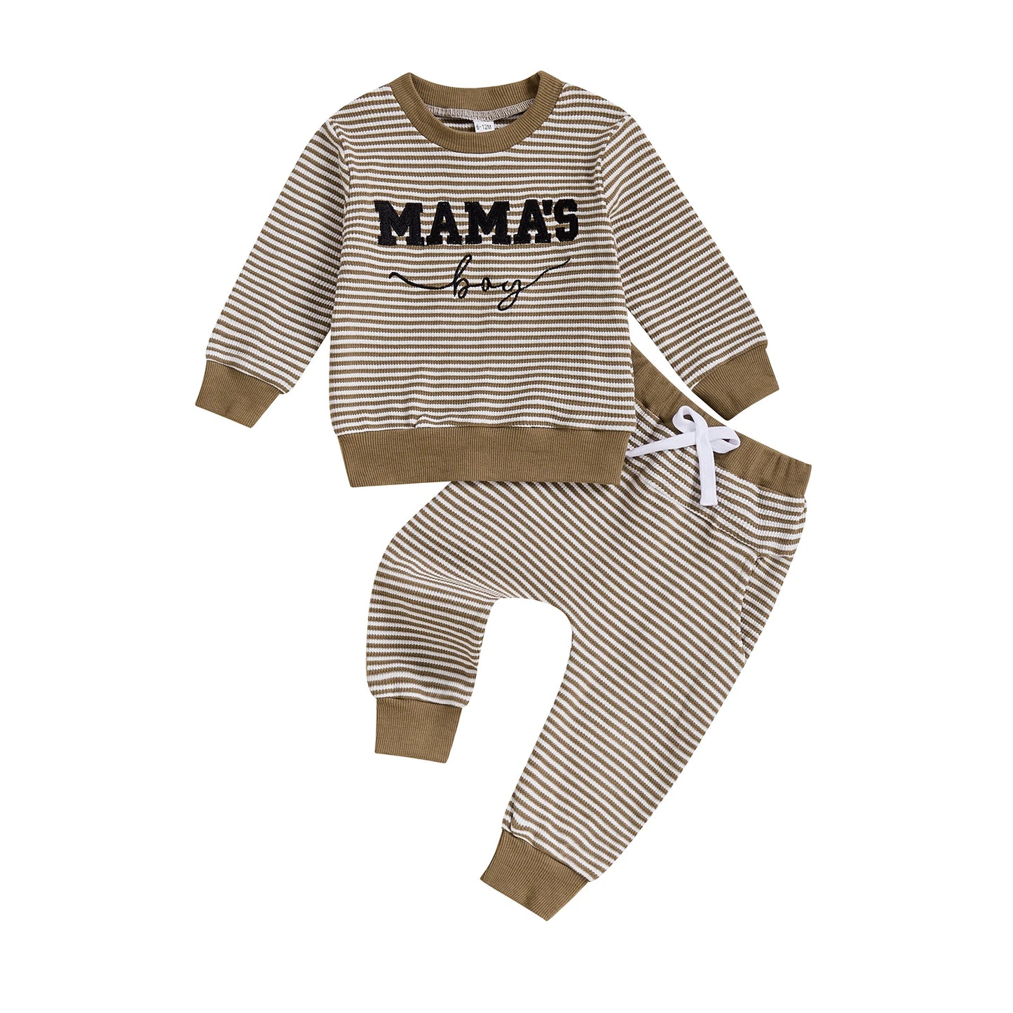 Infant Boy Autumn Two Piece Set Striped Top And Pants