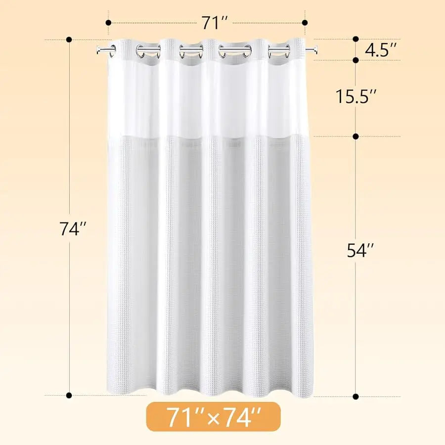 Ri Er Dream Fabric Shower Curtain Set With Replacement Liner