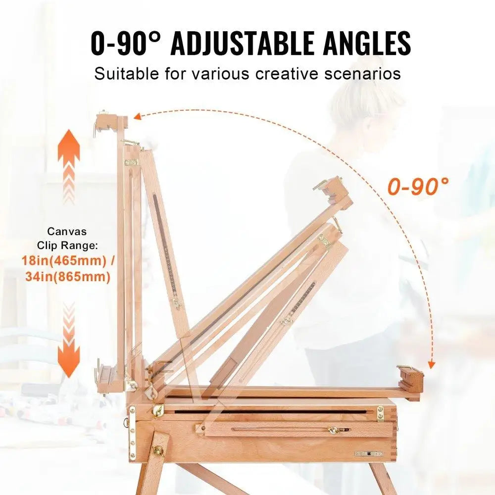 Hign Concerned French Easel Canvas Holder Beechwood