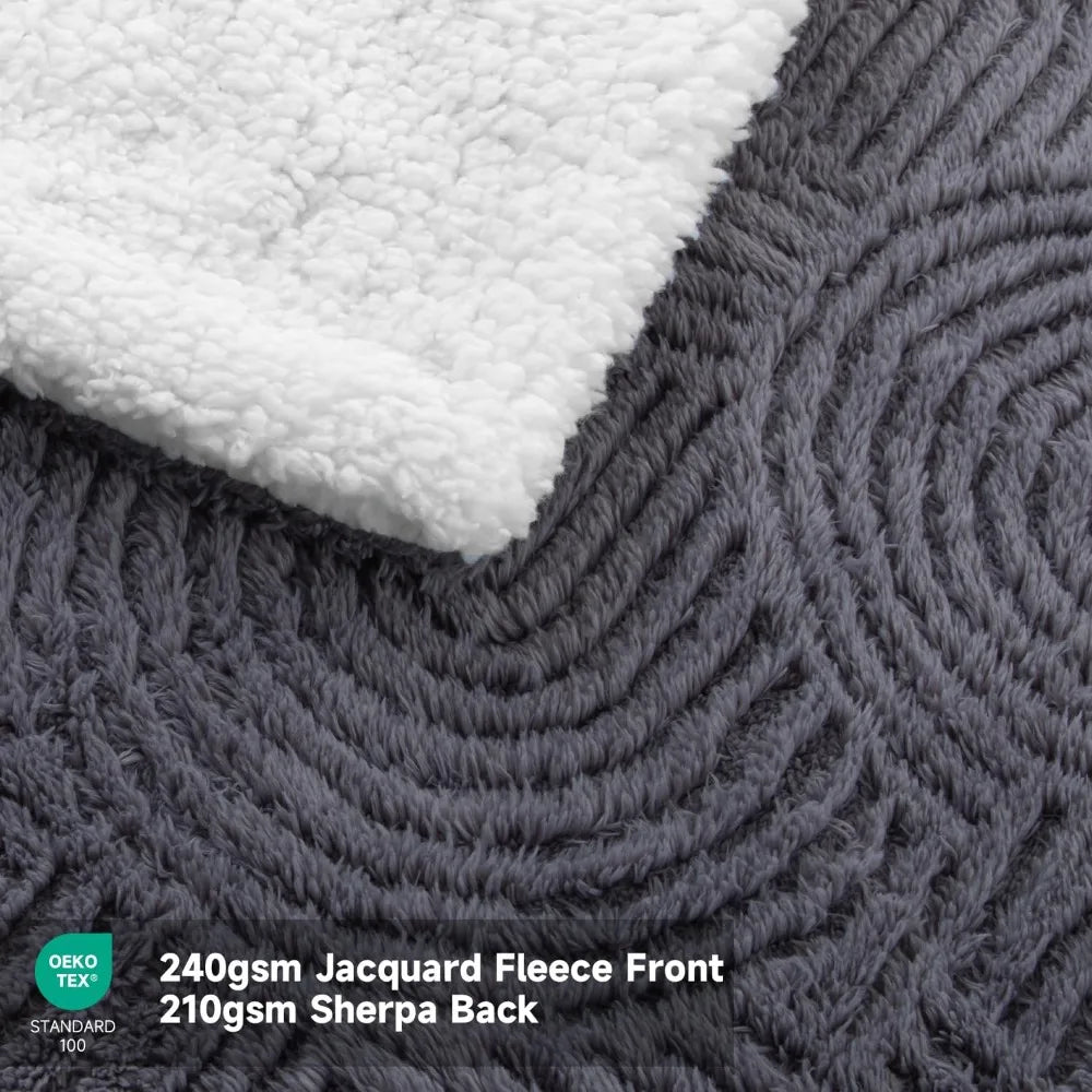 Cozy Soft Jacquard Heating Blanket With 4 Heat Levels