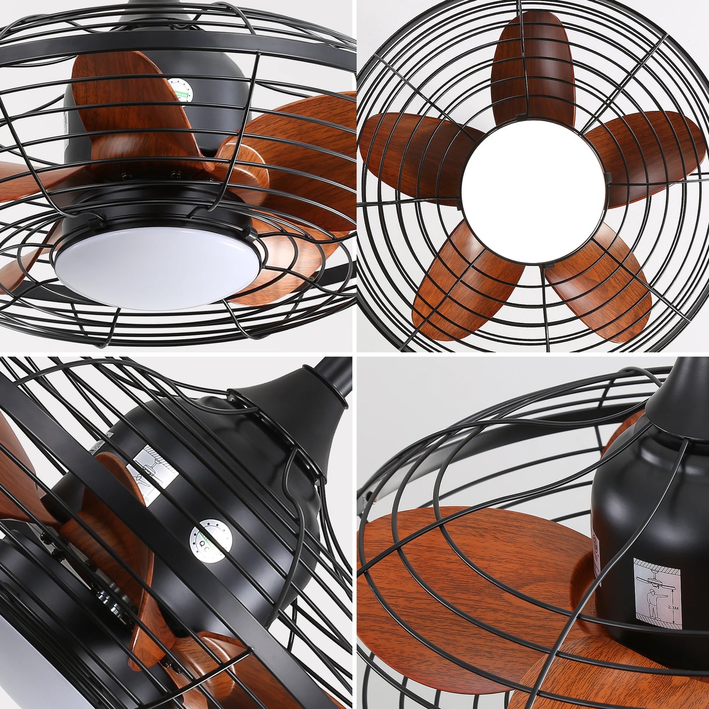 Ceiling Fan With Energy-Efficient LED Light DC Motorized, Six-Speed Remote-Control