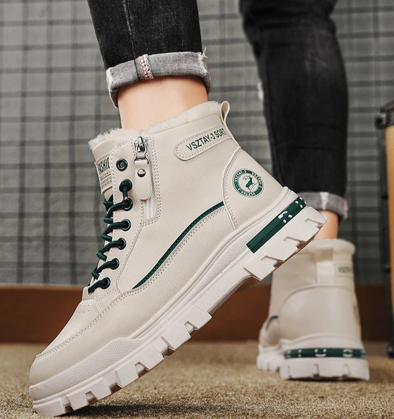 Winter Plush High-Top Snow Boots for Men