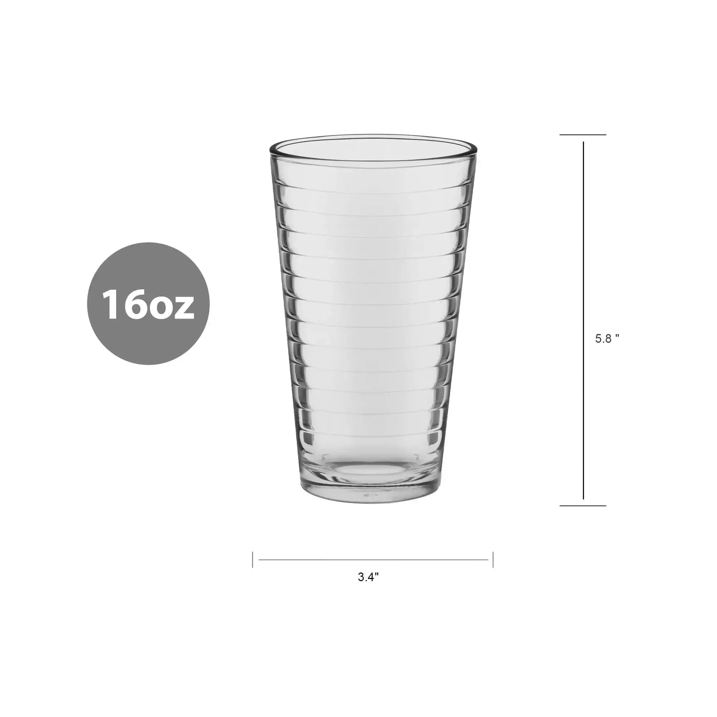 The Gallant Glassware Classic Durable Drinking Glass Set