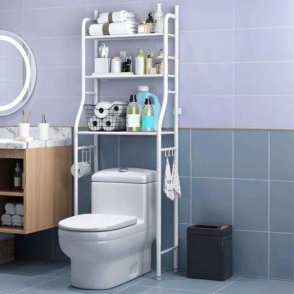 Studyset Over Toilet Storage Shelf 2 Tier Freestanding Metal Bathroom Organizer