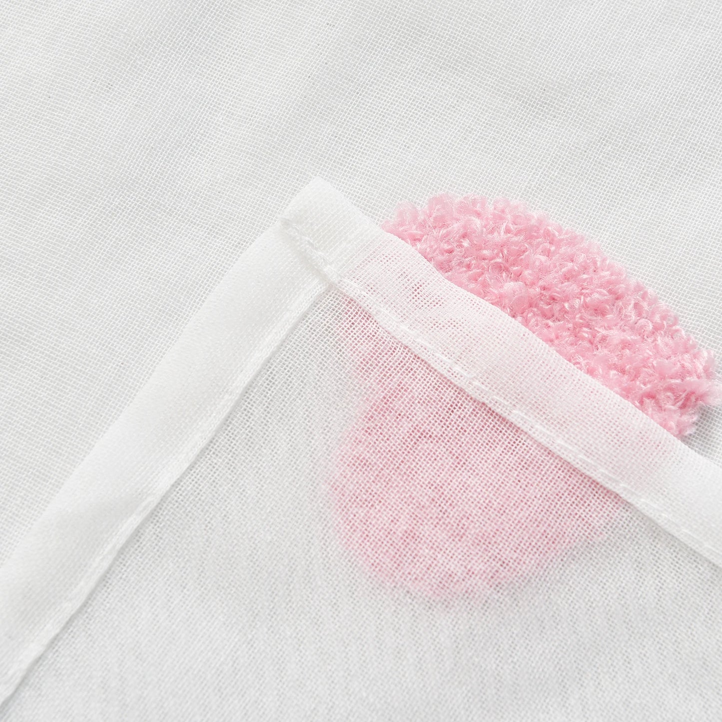 Jiangsu Craft of Weaving Heart Pattern Rod Pocket Curtains Set