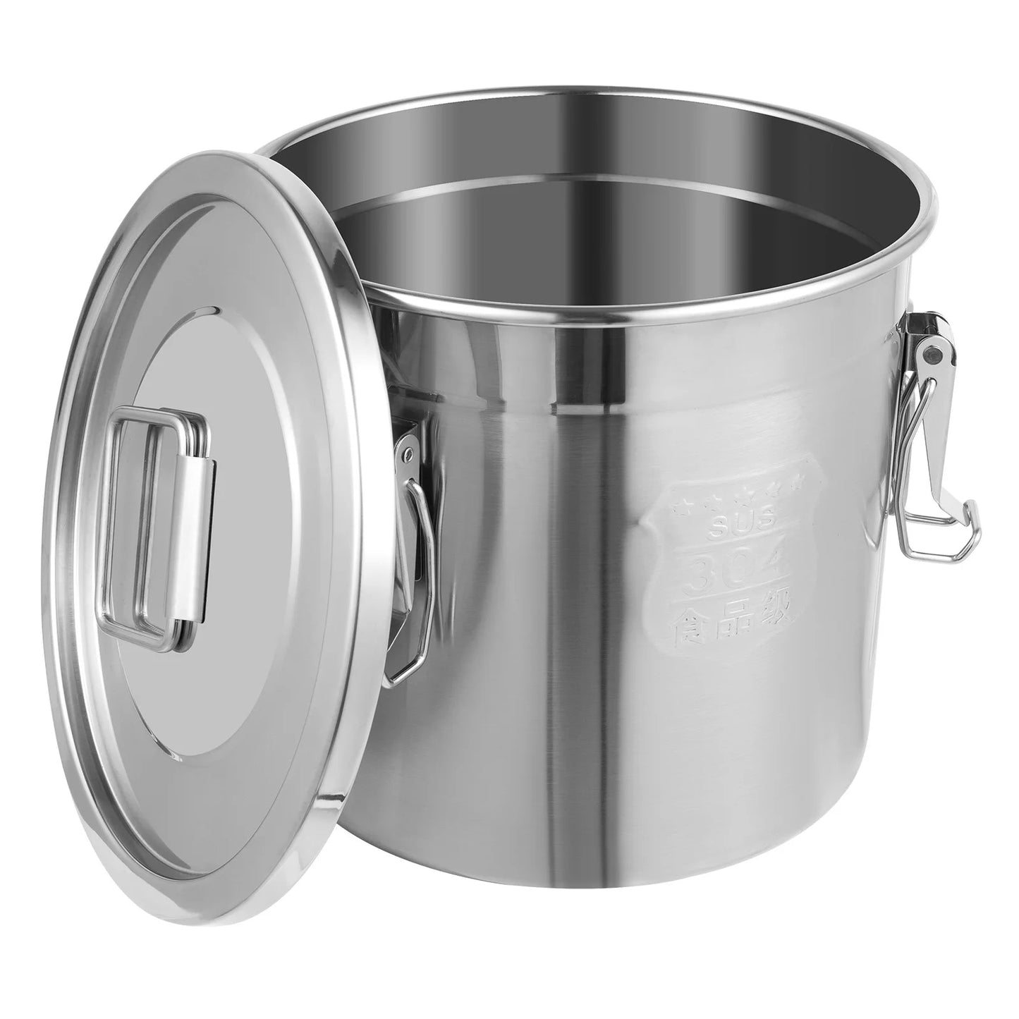 Bucket 304 Stainless Steel Airtight Storage Canister With Handles