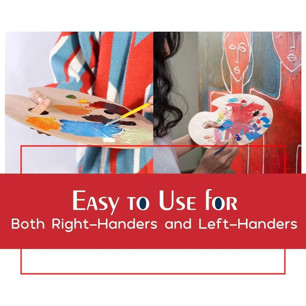 Hign Concerned Wooden Painting Palettes 2 Pack Thumb Hole