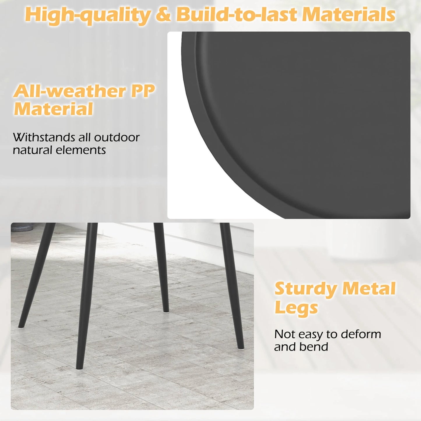 HOMASIS Patio Bistro Set All Weather Table and Chairs