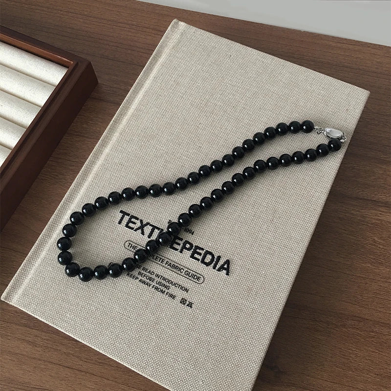 Punk Style Acrylic Beads Choker Necklace Unisex Jewelry