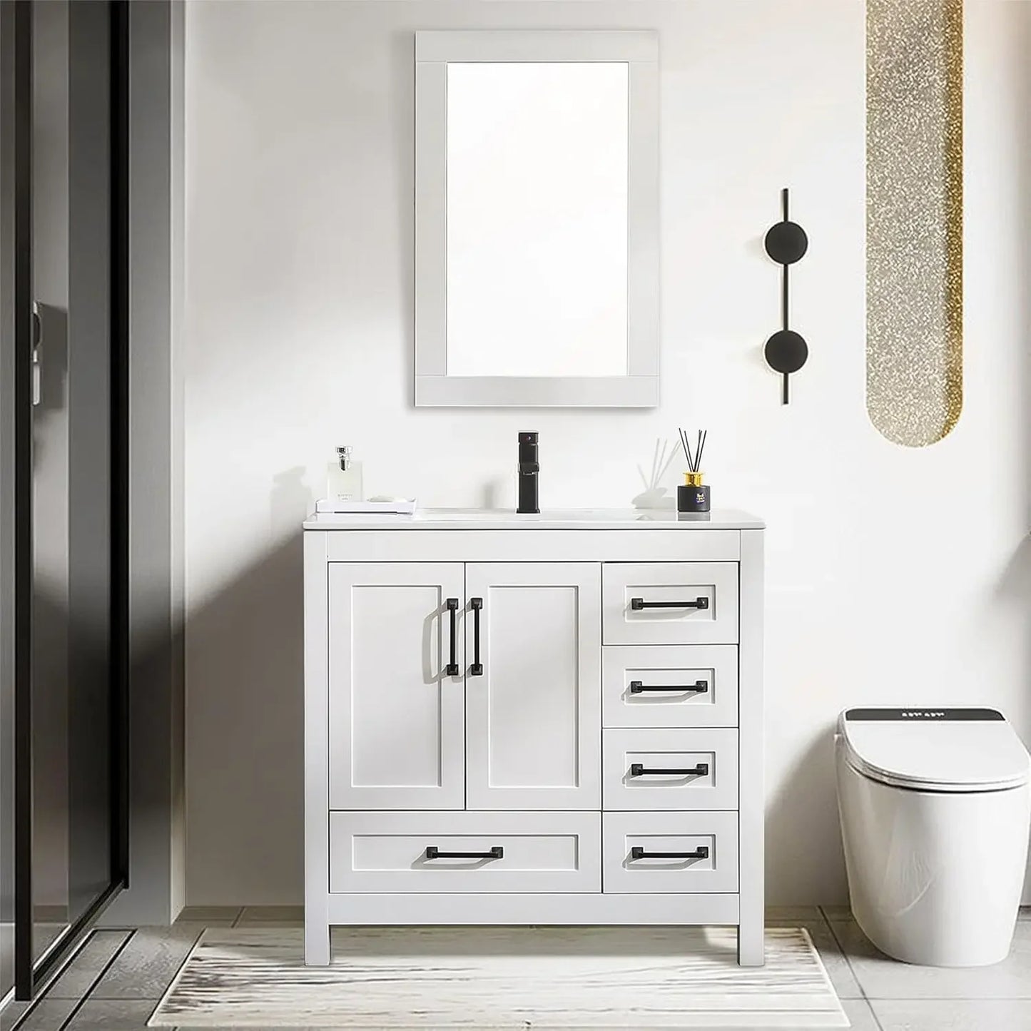 Guangbai Bathroom Vanities With Sink Combo Modern Cabinet
