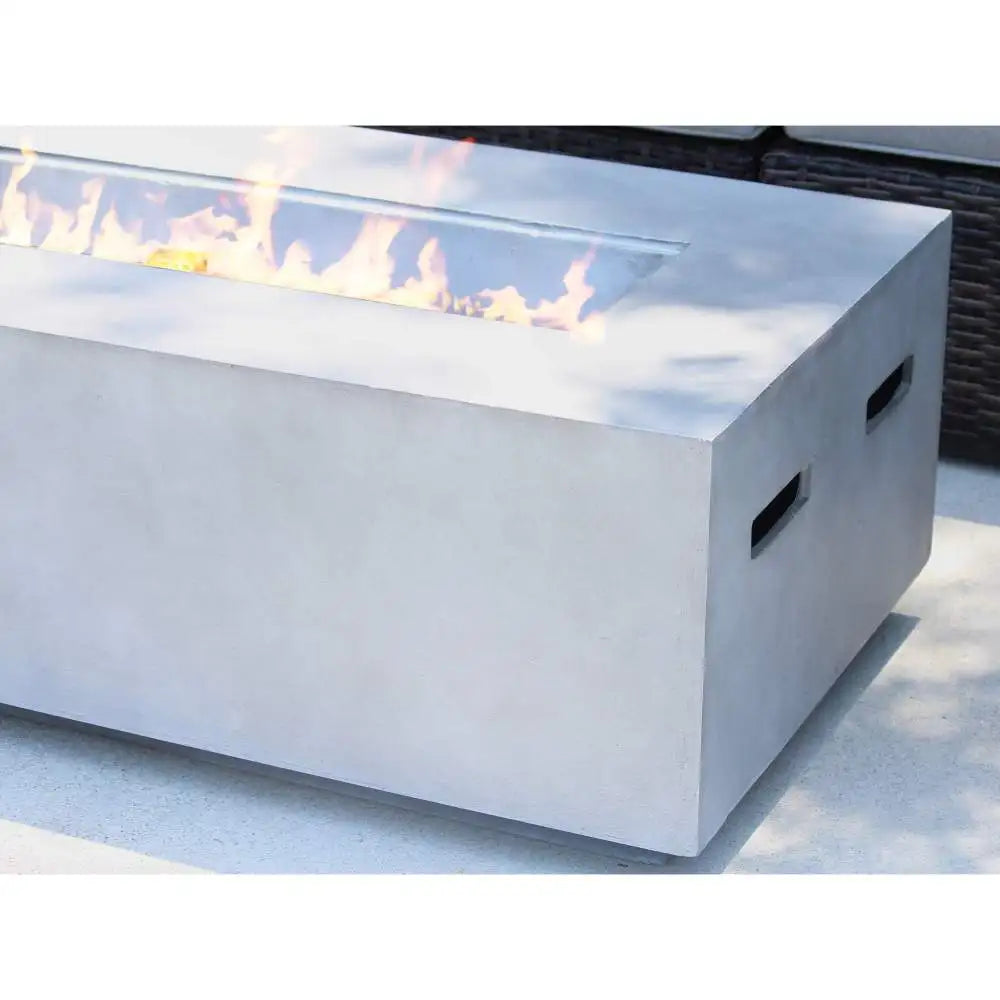 Modern Concrete Propane Outdoor Fire Pit Table Patio