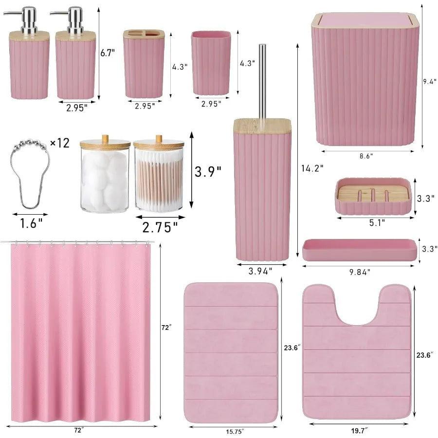 25-Piece Bathroom Accessories Set