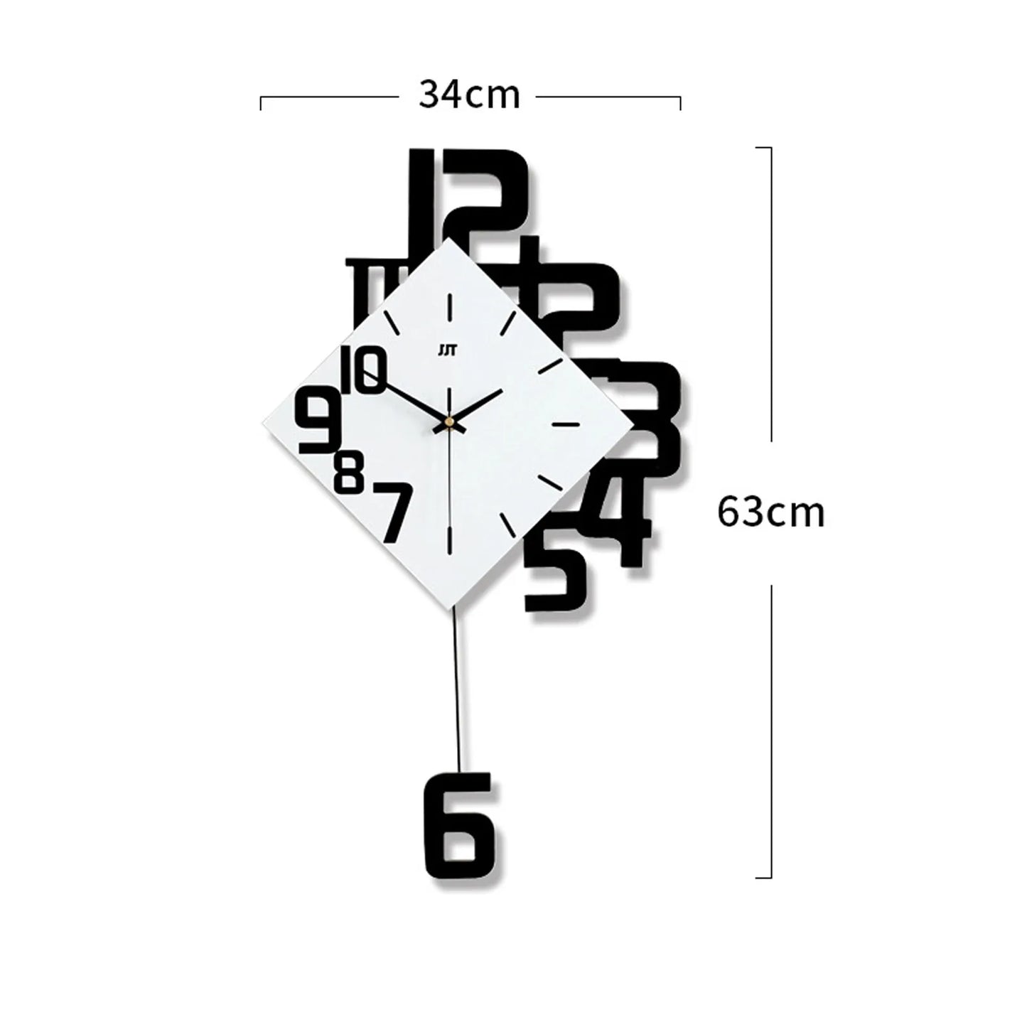 Silent Pendulum Wall Clock Nordic Style