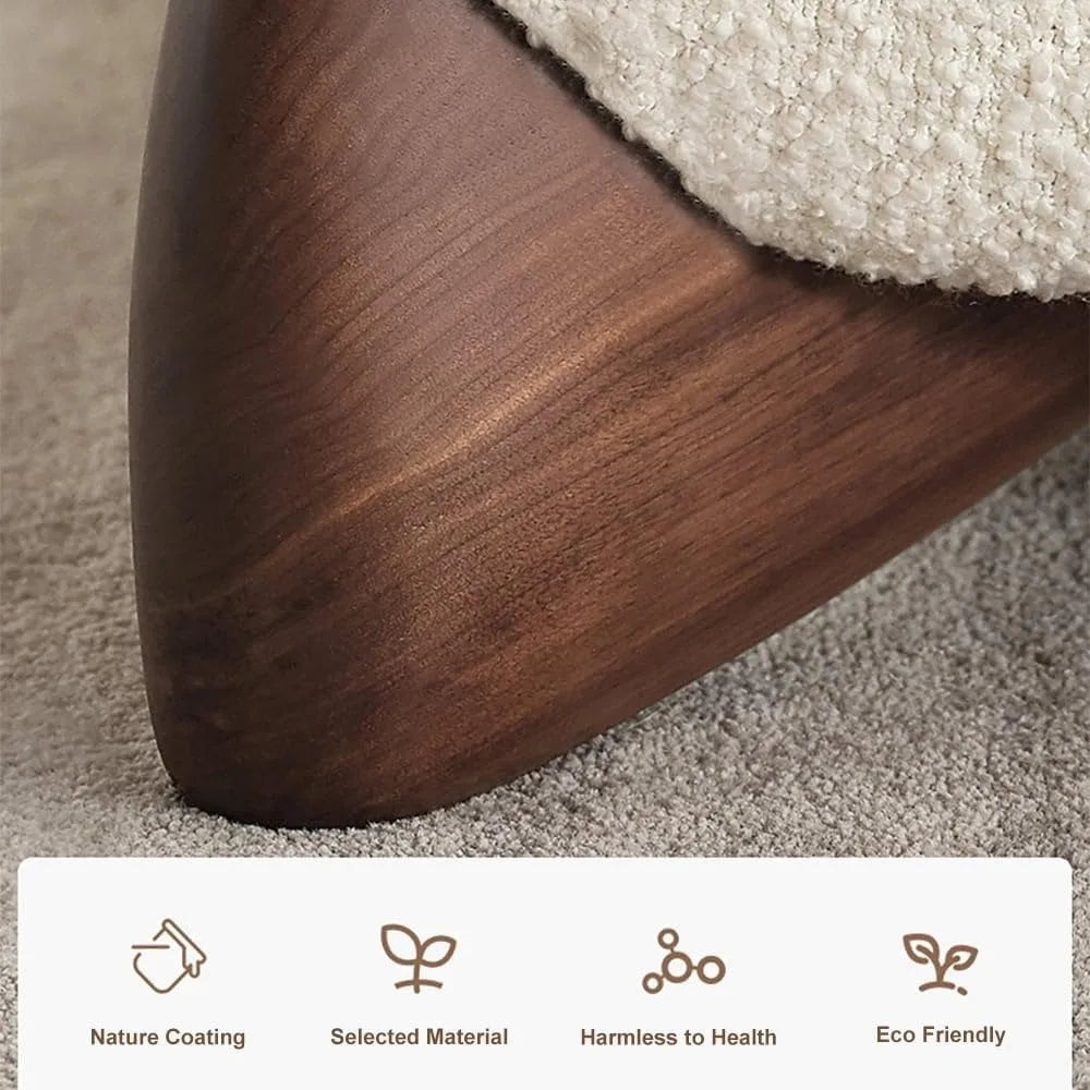 Ticify Curva Modern Boucle Platform Bed Set Bedroom Bench