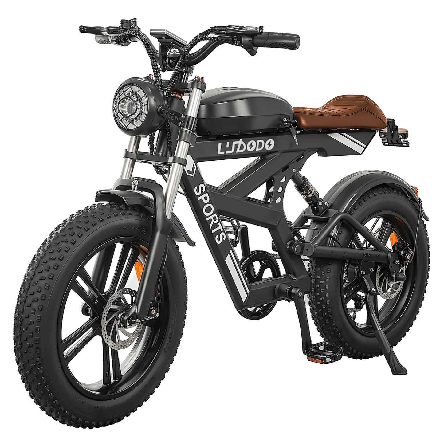 Electric Fat Tire Bike 1500W Peak 35MPH 7 Speed