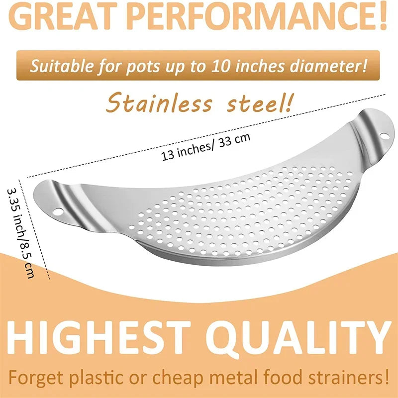 Stainless Steel Pot Strainer Pan Drainer For Efficient Draining