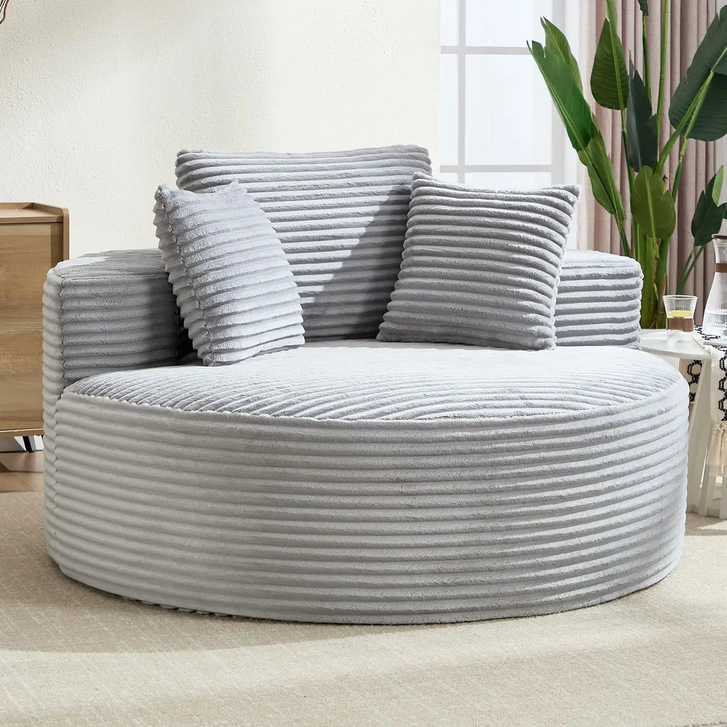 HUANZHUANG Oversized Lounge Chair Sofa Bed With Luxurious Upholstery AntislipGrip